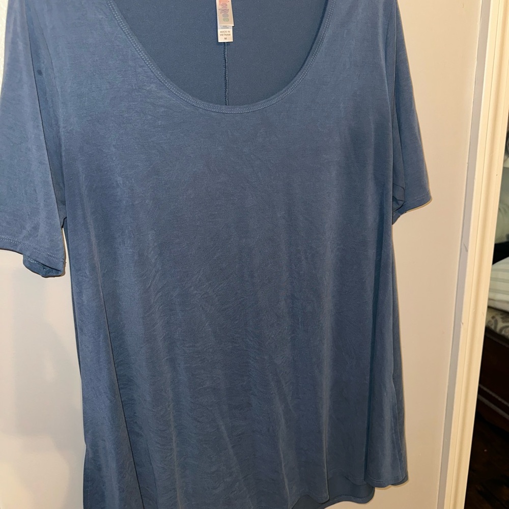 LuLaRoe Soft Blue Short Sleeve Top
